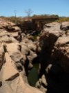 Na época de seca, é possível ver a formação rochosa